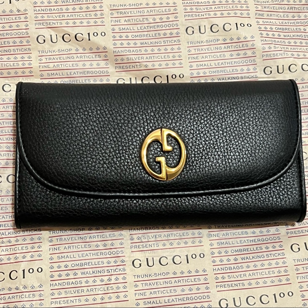 NEW Authentic RARE Gucci Marmont Large/Long Continental Leather Wallet - Picture 3 of 16